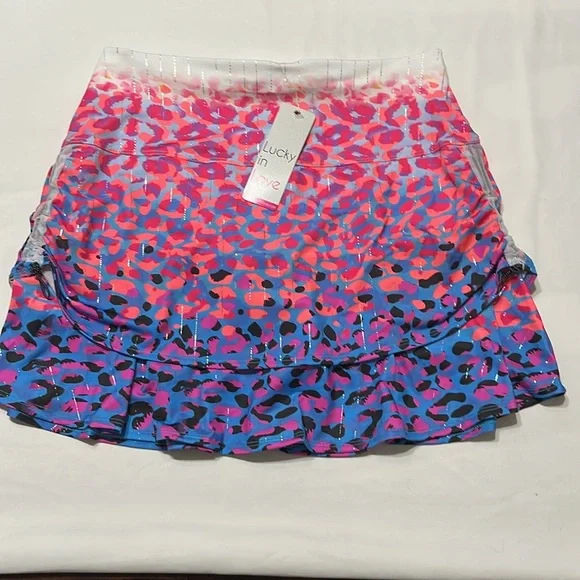 Lucky in Love Lucky Leopard Golf Skort Multi NWT - Picture 4 of 9